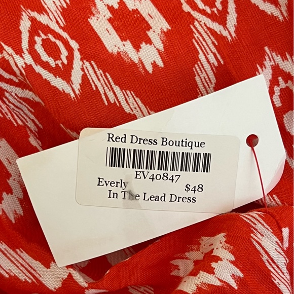 Everly Women’s Racerback Ikat Print Dress With Side & Back Cutouts Small… - Picture 16 of 16